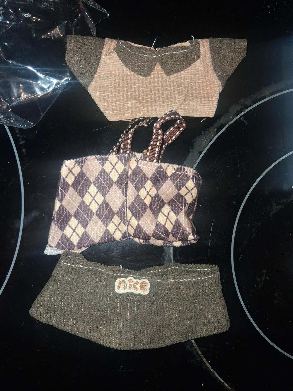 Baby Doll Brown Ribbed Cap and Accessories Set